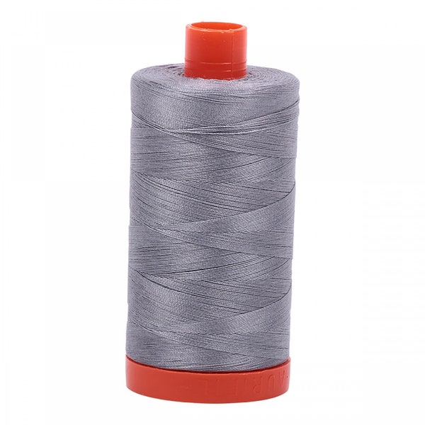 MK50 2605 - Grey - Aurifil Cotton Thread Solid 50wt 1422yds Grey