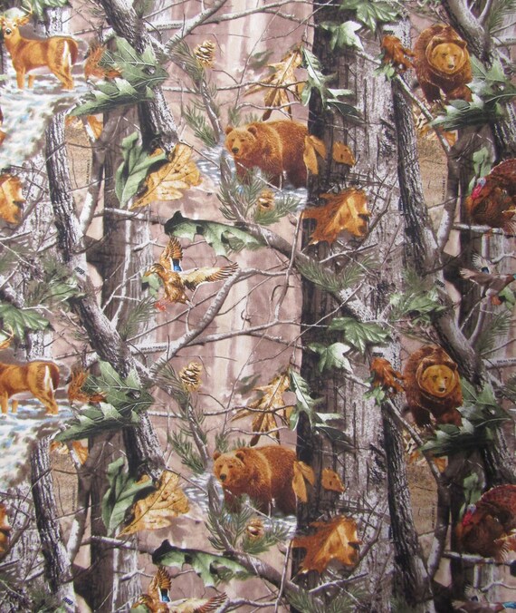 Realtree Animals All Over in Forest Fabric by Sykel - Etsy