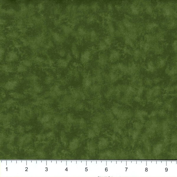 Olive Green Mottled Fabric, Fabric By The Yard, 100% Cotton