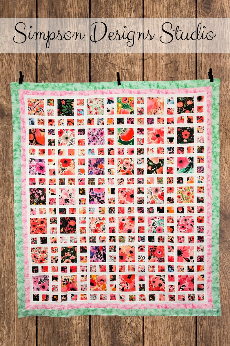 Boxed In Quilt Pattern PDF by Simpson Designs Studio, Digital Pattern image 1