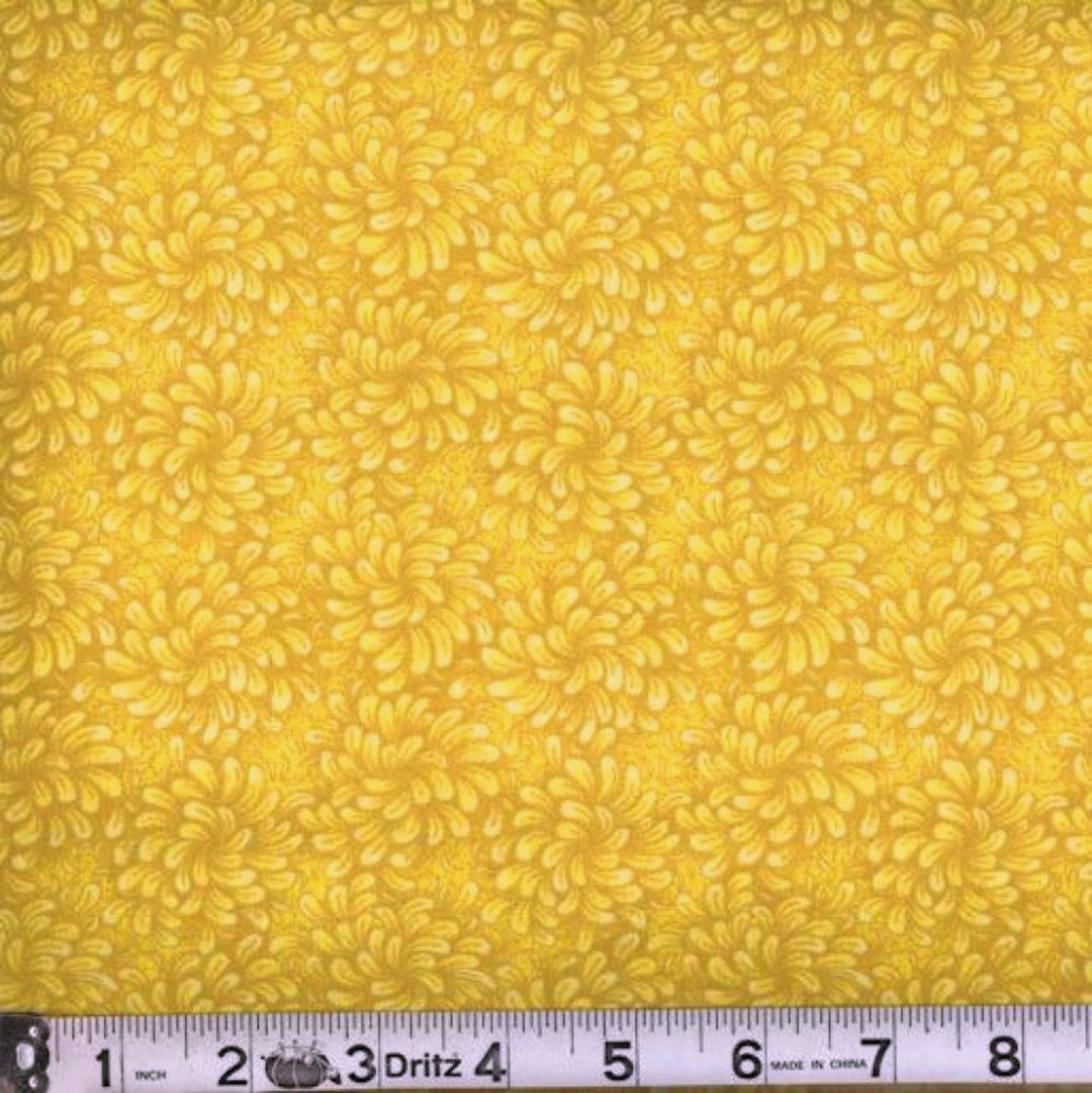 Yellow Petal Flow Quilt Fabric, Fabric by the Yard, 100 Cotton Etsy