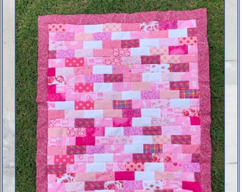 Scrappy Brick Layer Quilt Pattern PDF by Simpson Designs Studio, Digital Pattern