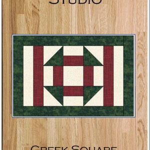 Greek Square Placemats Pattern PDF by Simpson Designs Studio, Digital Pattern