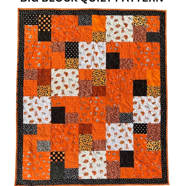 Big Block Quilt Pattern PDF by Simpson Designs Studio, Digital Pattern