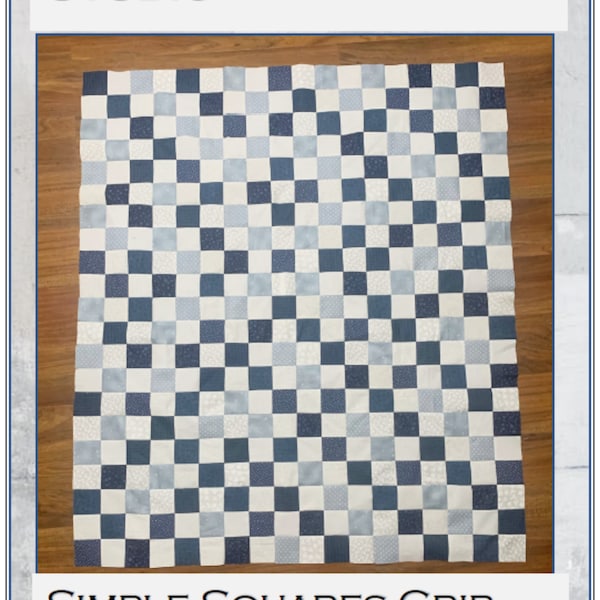 Simple Squares Crib Quilt Pattern PDF by Simpson Designs Studio, Digital Pattern