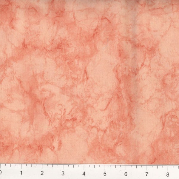 Peach Marble, 100% Quilt Cotton, Fabric By The Yard
