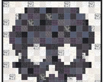 Pixel Skull Quilt Pattern PDF by Simpson Designs Studio, Digital Pattern