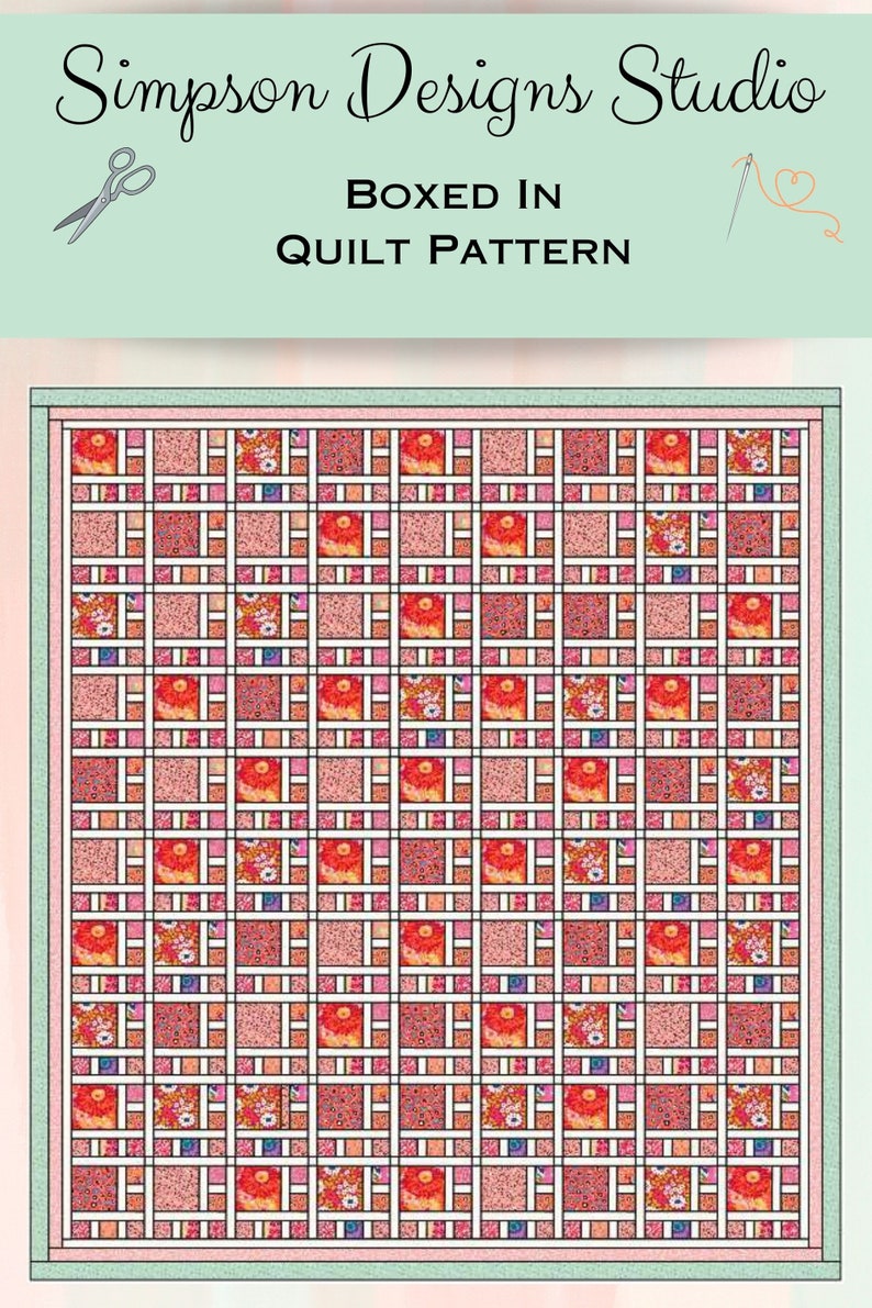 Boxed In Quilt Pattern PDF by Simpson Designs Studio, Digital Pattern image 7