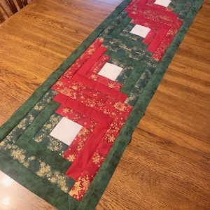 Log Cabin Table Runner Pattern by Simpson Designs Studio, Physical Pattern