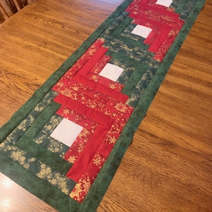 Log Cabin Table Runner Pattern PDF by Simpson Designs Studio, Digital Pattern