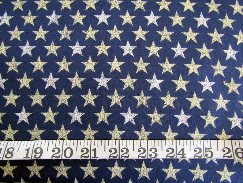 Rustics Stars on Navy Fabric 100/% Cotton Fabric Patriotic Fabric Fabric By The Yard Holiday Fabric