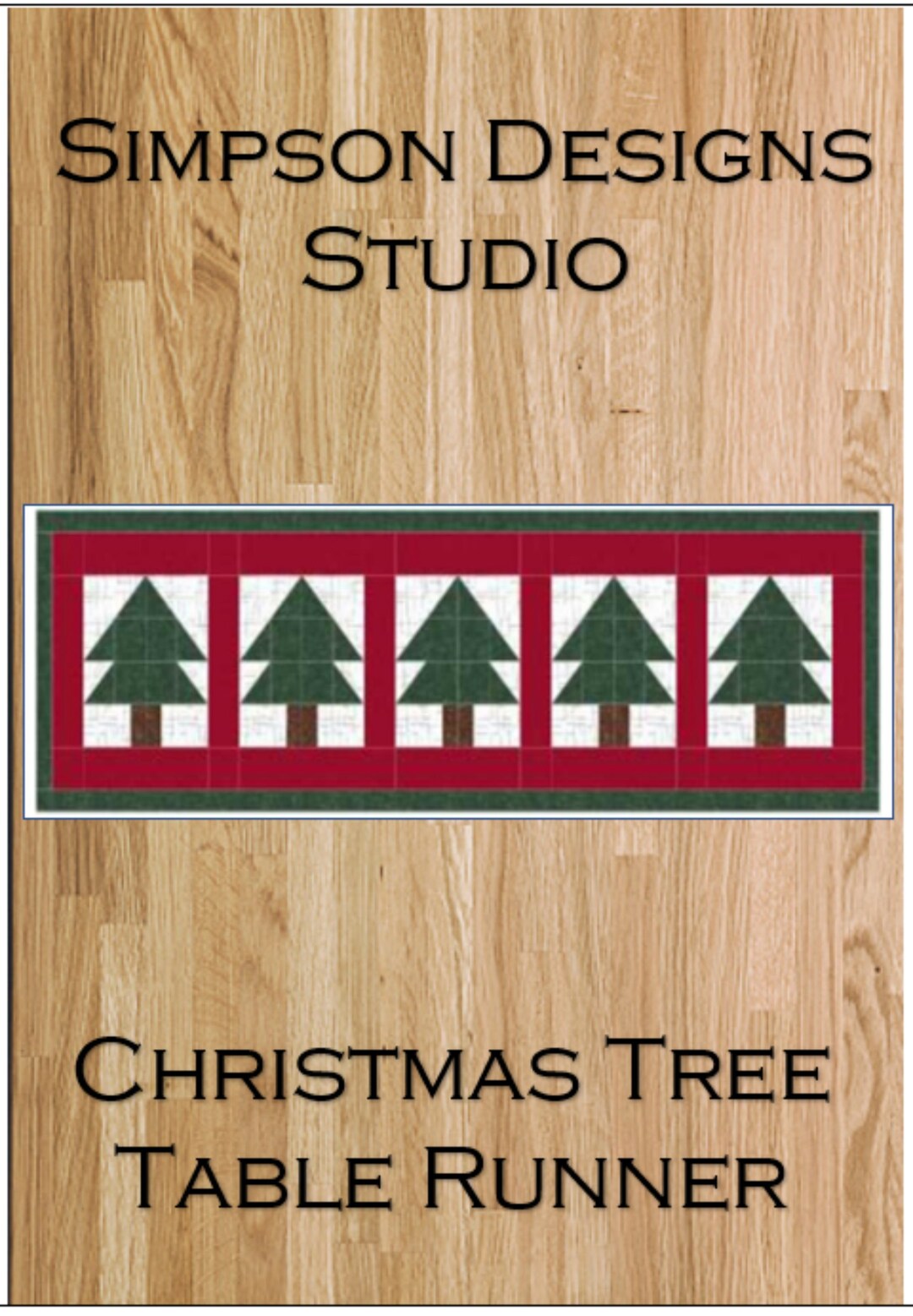 Christmas Tree Table Runner Pattern PDF by Simpson Designs Studio