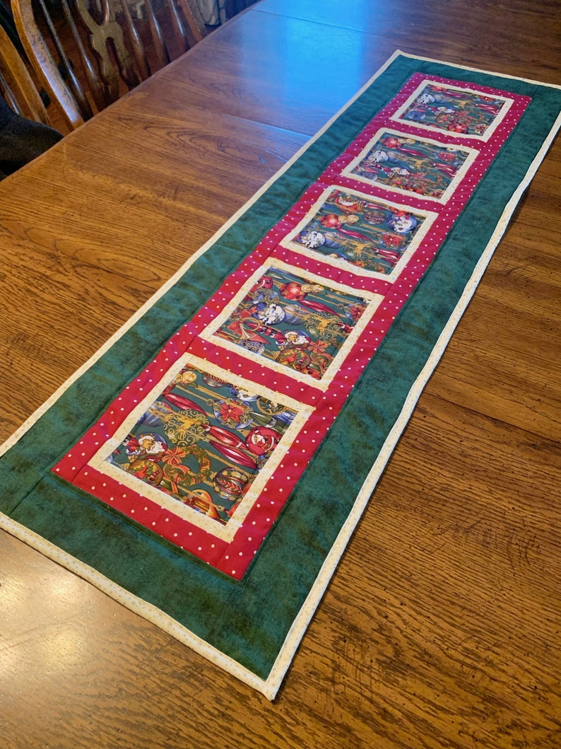 Easy Christmas Table Runner Pattern PDF by Simpson Designs Etsy