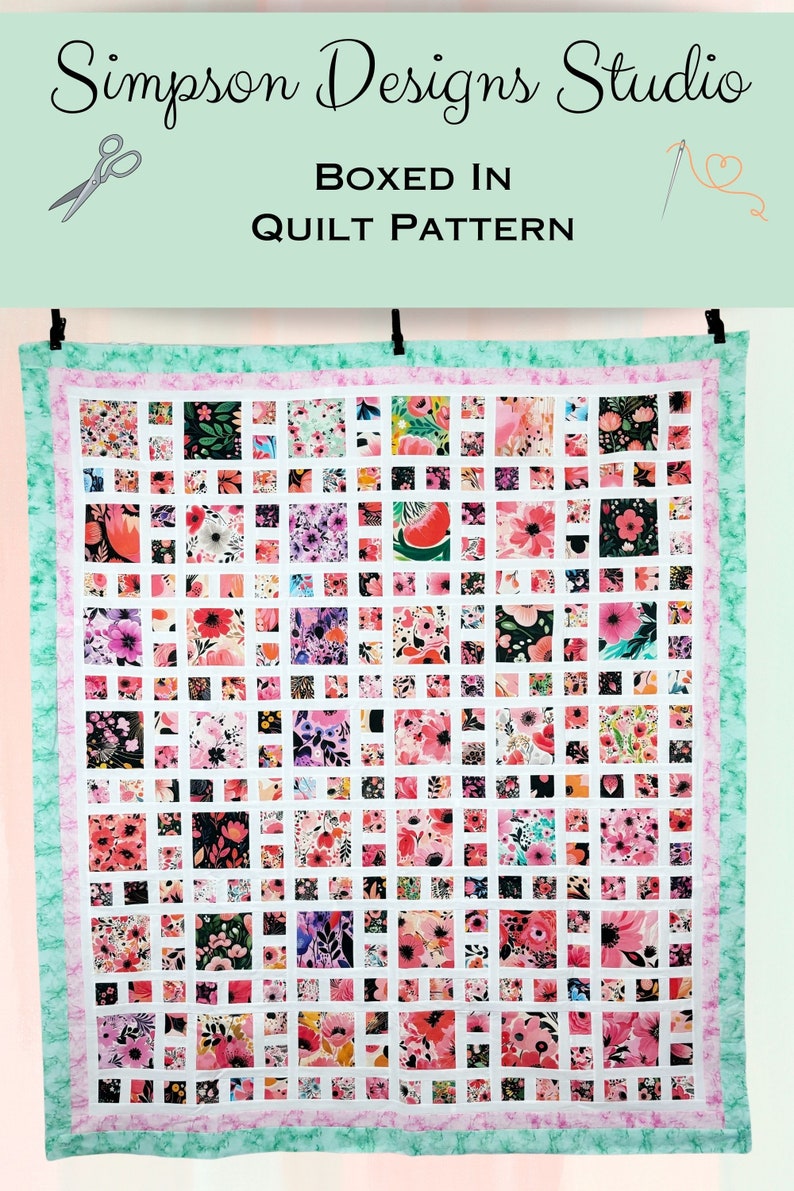 Boxed In Quilt Pattern PDF by Simpson Designs Studio, Digital Pattern image 5