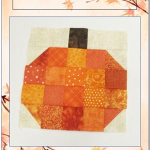 Pumpkin Block Pattern PDF by Simpson Designs Studio, Digital Pattern