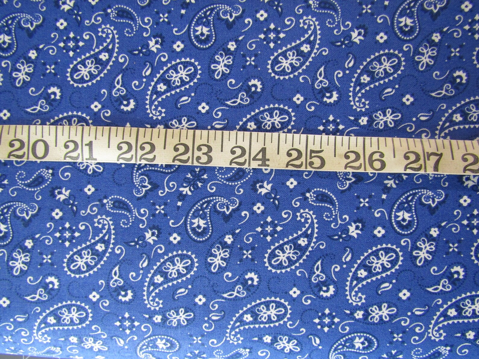 Bandana Fabric Royal Blue Paisley Bandana Fabric 100 Etsy