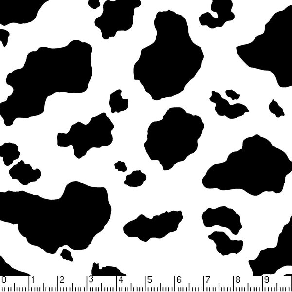 Cow Print, 100% Cotton, Fabric By The Yard, Cow, Animal, Western