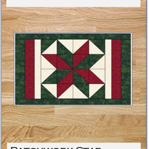 Patchwork Star Placemats Pattern PDF by Simpson Designs Studio, Digital Pattern