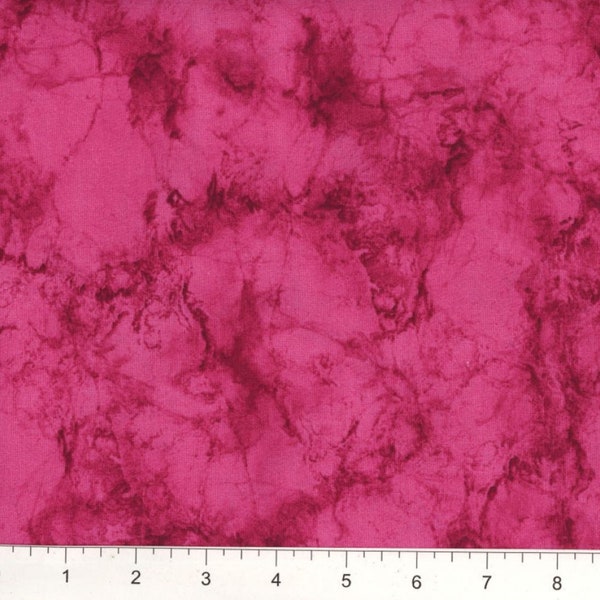 Fuchsia Marble, 100% Quilt Cotton, Fabric By The Yard