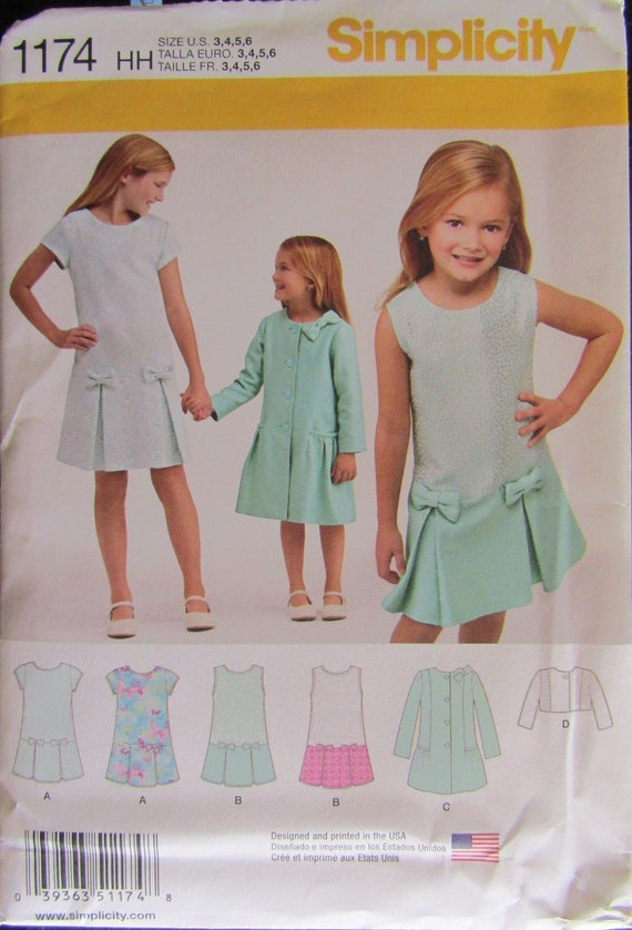 3-4-5-6 HH Simplicity Sewing Pattern 2329 Childs and Girls Costumes