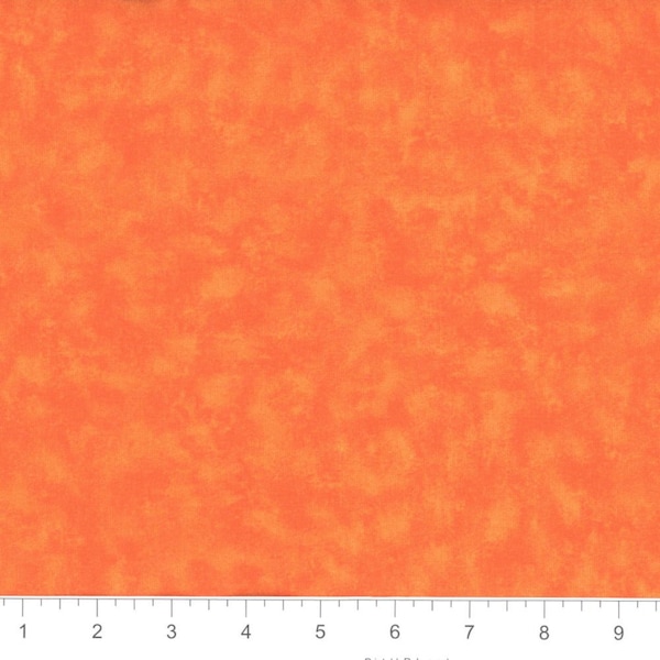 Orange Mottled Fabric, Fabric By The Yard, 100% Cotton