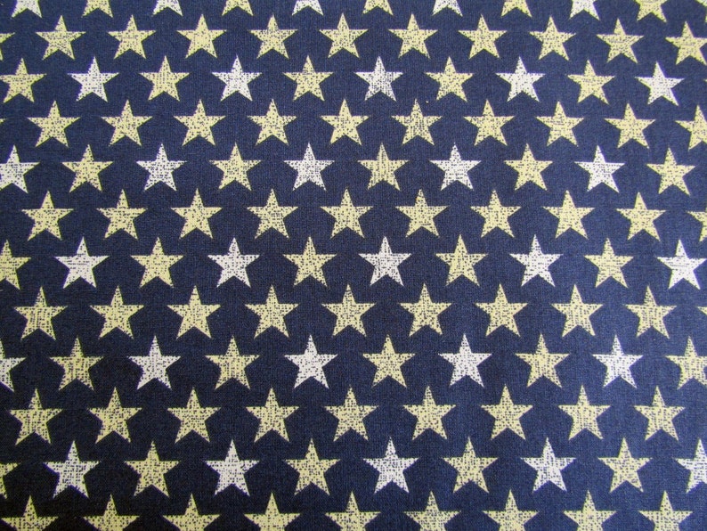 Rustics Stars on Navy Fabric 100/% Cotton Fabric Patriotic Fabric Fabric By The Yard Holiday Fabric