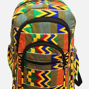 Sac à dos imprimé africain Kente d'Ankara, sac à dos, sac à dos fait main, sac fait main