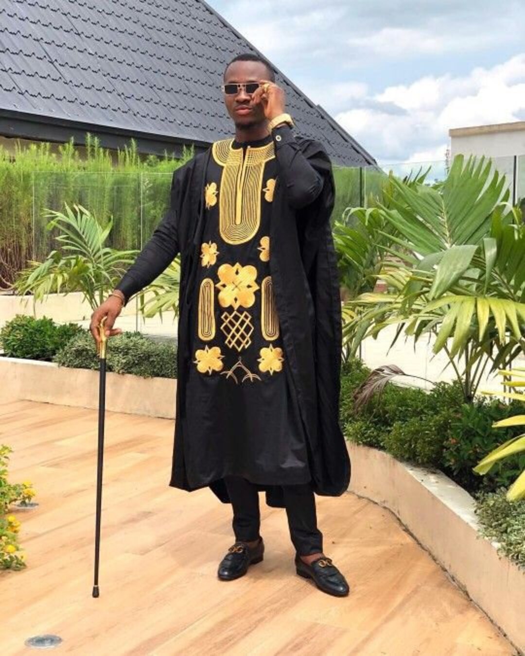 Black and Gold Agbada Babariga 3 Pieces Men Groom Suit African Clothing for Men Etsy UK