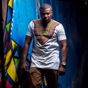 Men's Dashiki Short Sleeve Shirt Men's African Clothing Men's Wear Dashiki Men