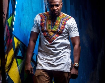Men's Dashiki Short Sleeve Shirt Men's African Clothing Men's Wear Dashiki Men