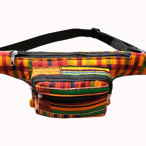 African Kente Fanny Waist Bag Ankara Crossbody Pack Bum Pack Waist Pack Hip bag
