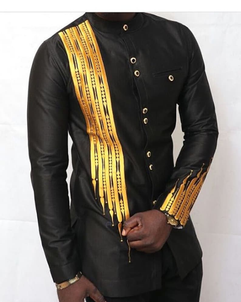 red shirt with gold letters