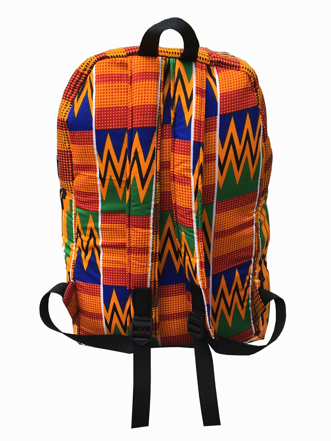Kente Print African Backpack Book Bag Rucksack Handmade Ankara Backpack
