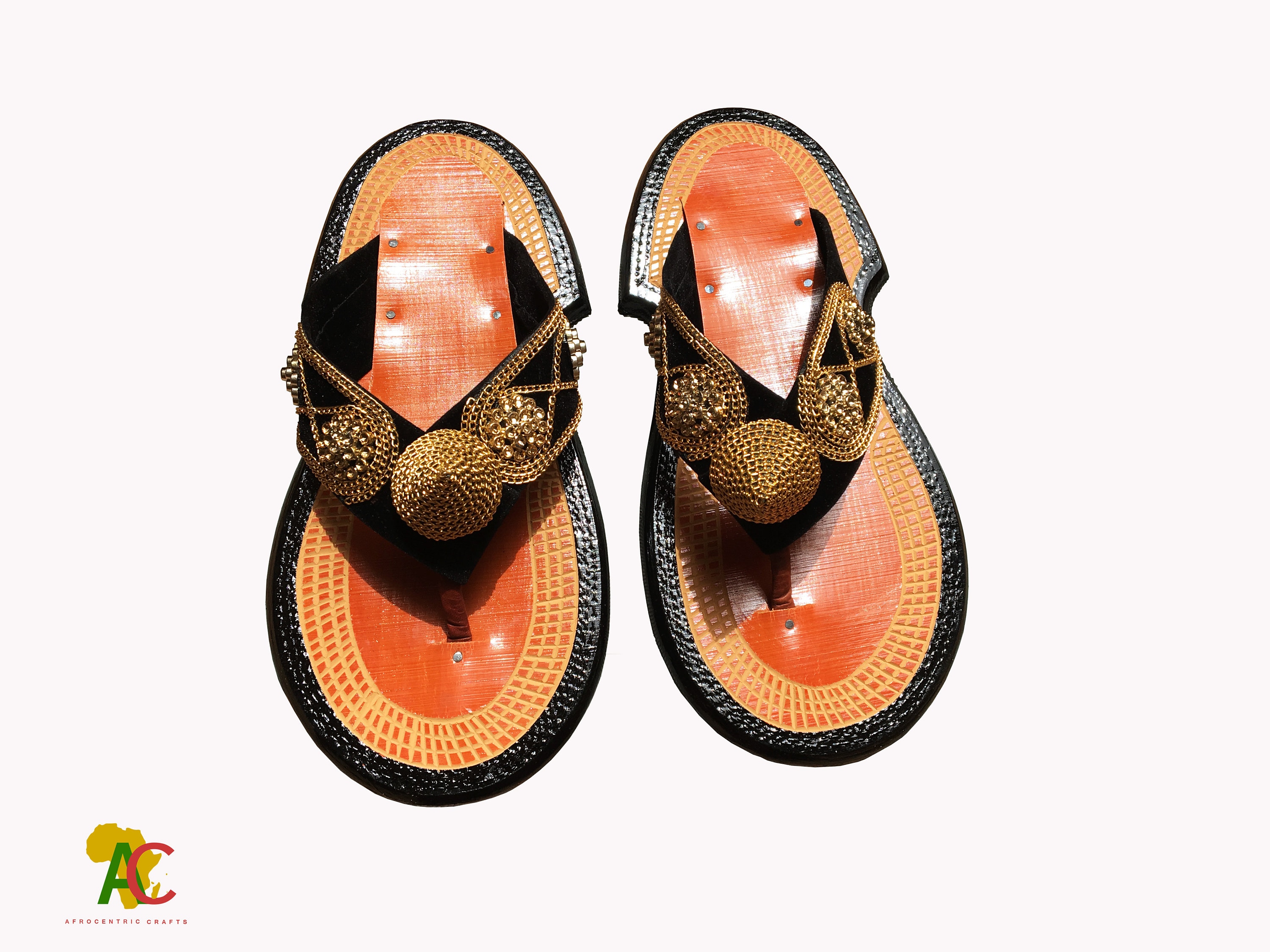 Handmade Men's Traditional Slippers Ghanaian Leather Slippers Men's