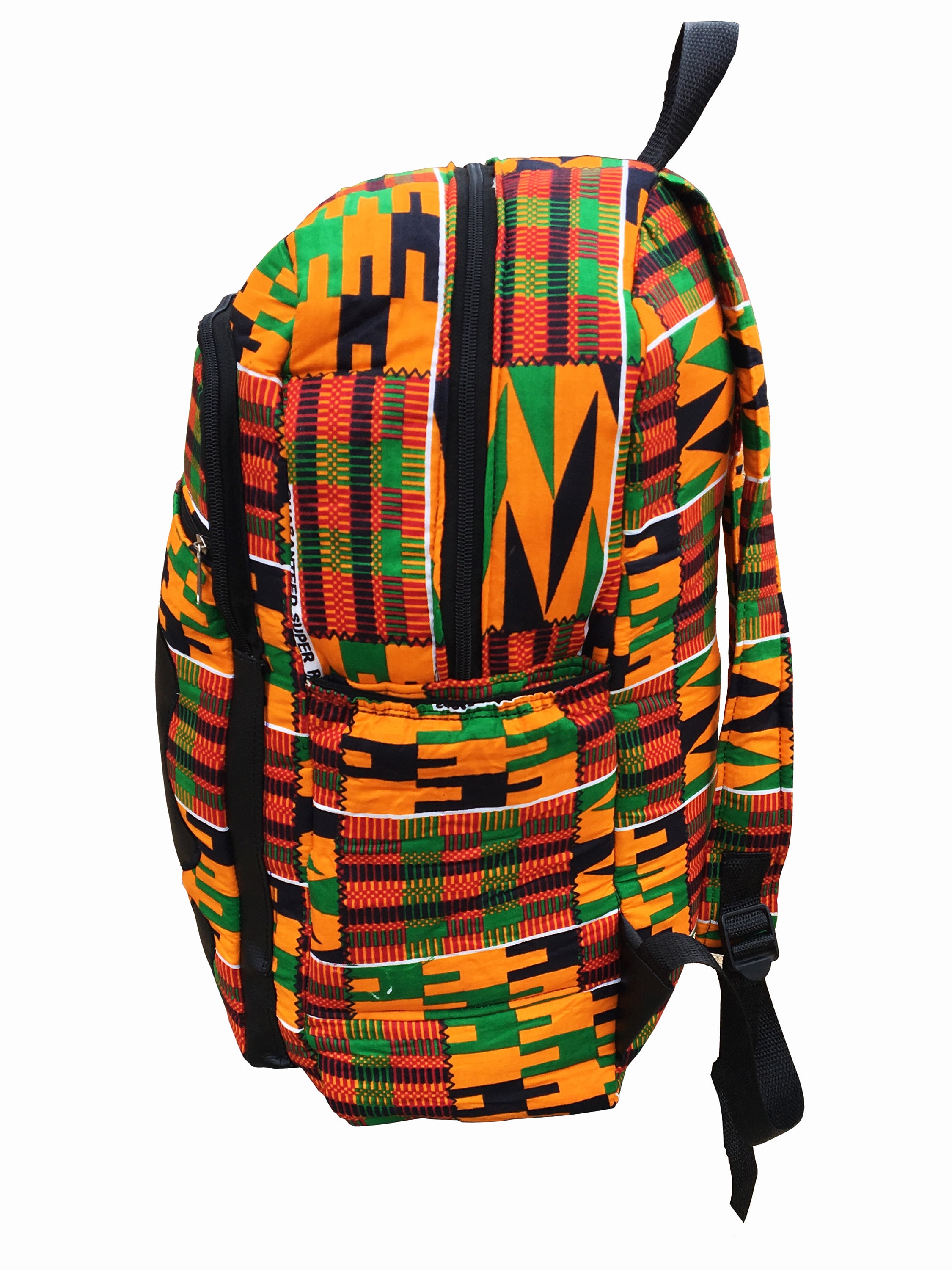 Kente African Print Backpack Handmade Map of Africa Book  display picture 2