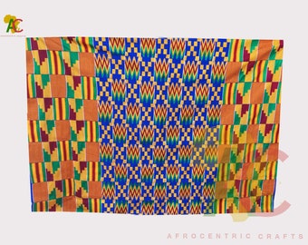 Handgewebtes Kente Tuch Ghana Stoff Asante Afrikanische Textilien Ashanti Webtuch Afrikanische Kunst 6 Meter