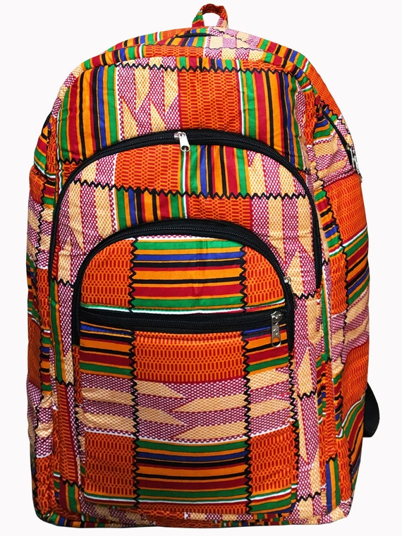 african print backpack