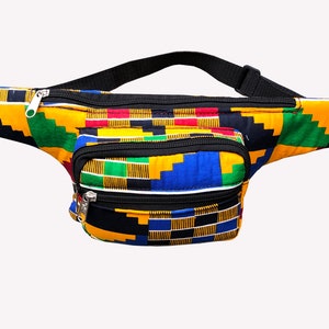 African Kente Fanny Waist Bag Ankara Crossbody Pack Bum Pack Waist Pack Hip bag