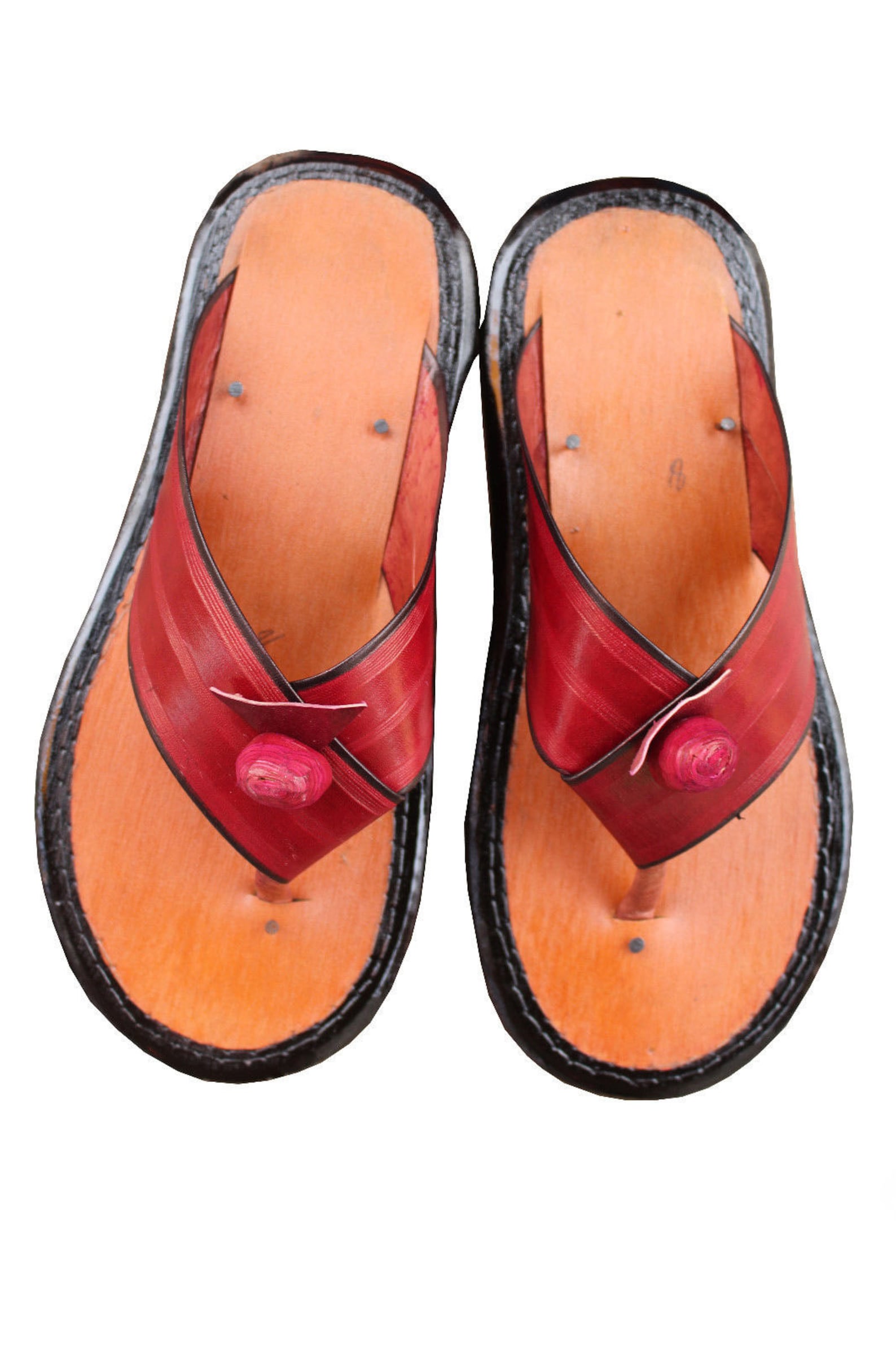 Traditional Men's Slippers Ghanaian Handmade Leather Slippers Men's Shoe Sandals Etsy