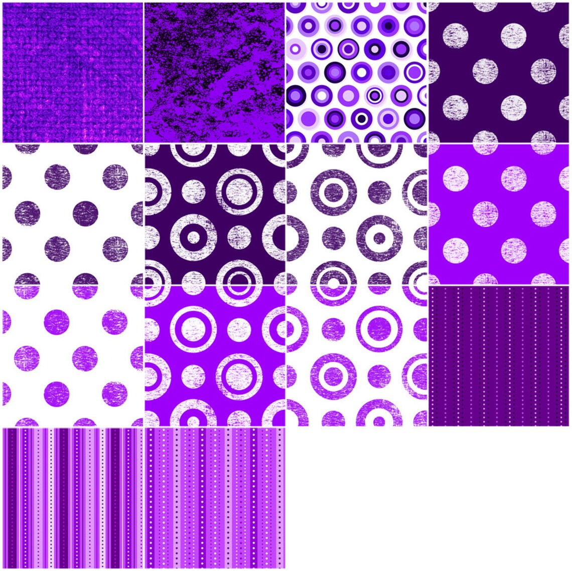 The Purple Set One printable craft papers with a variety of | Etsy