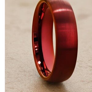 6mm Espresso Brown Tungsten Carbide Wedding Ring: Comfort Fit Band