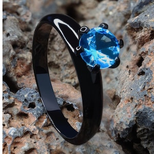 Solitaire Wedding Ring,Aquamarine Wedding Ring,Solitaire Ring,Anniversary Ring,Unique Wedding Ring,Solitaire Ring,Engagement Ring,Aquamarine