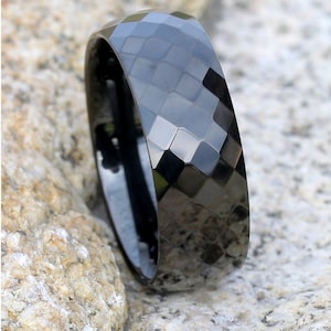 Tungsten Wedding Band | Black Tungsten Ring | Men & Women | Tungsten Carbide Ring | Anniversary Ring | Comfort Fit