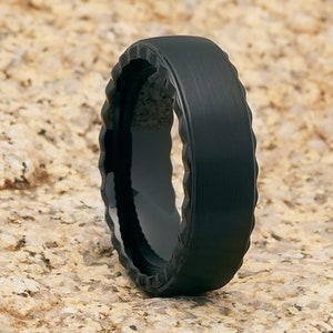 Black Tungsten Wedding Band | Black Tungsten Ring | Men & Women | Tungsten Carbide | Engagement Ring | Ring For Him | Ring For Her