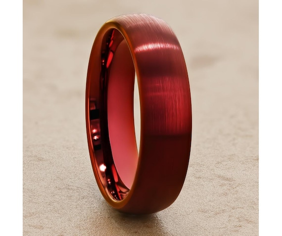 Titaniumcentral Anello Da Uomo E Da Donna, In Carburo Di Tungsteno Spazzolato, Anelli Di Fidanzamento, Fedi Nuziali, 6 Mm, 8 Mm, Tungsteno - Foto 10