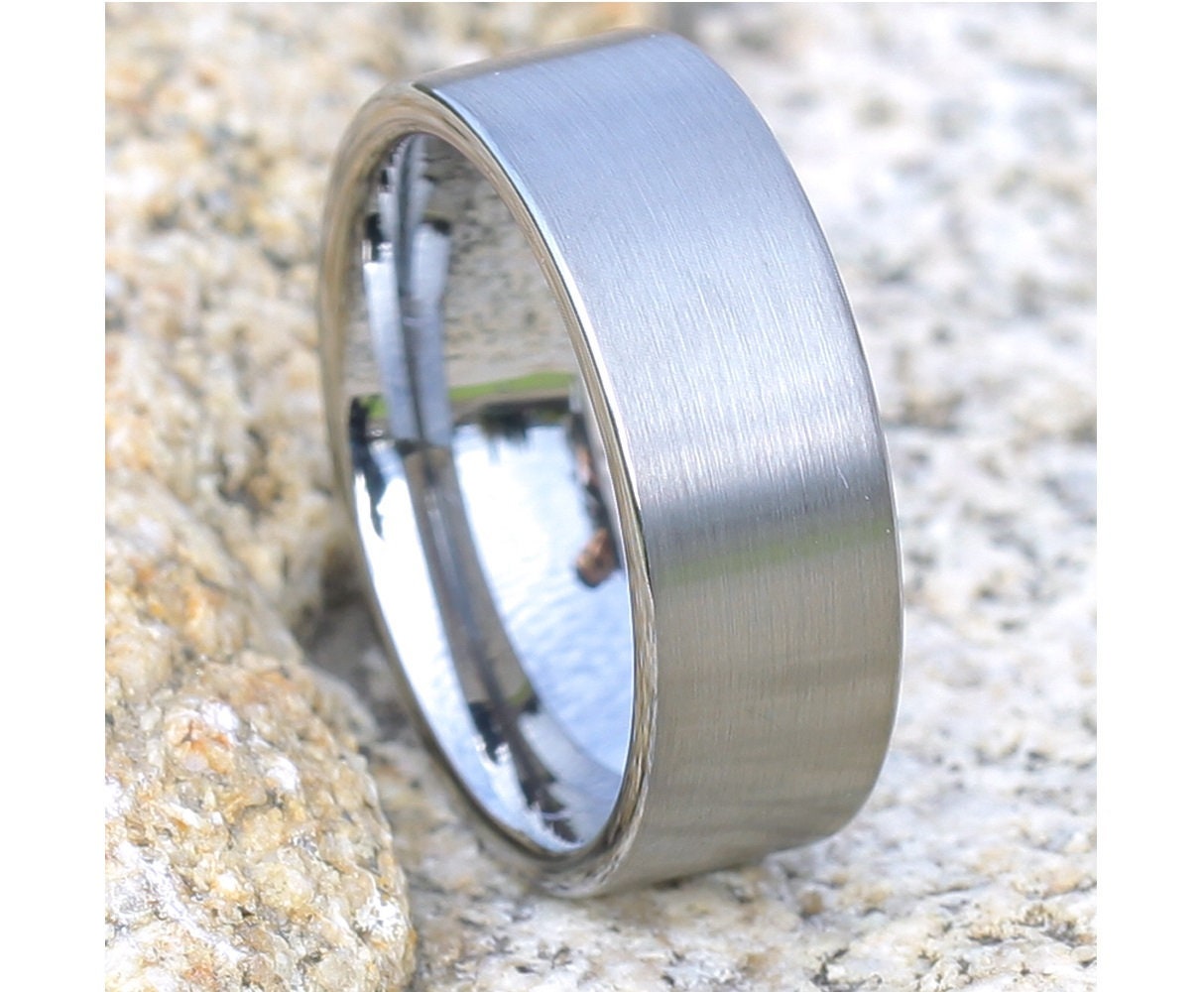 Men's Brushed Tungsten Carbide Wedding Band