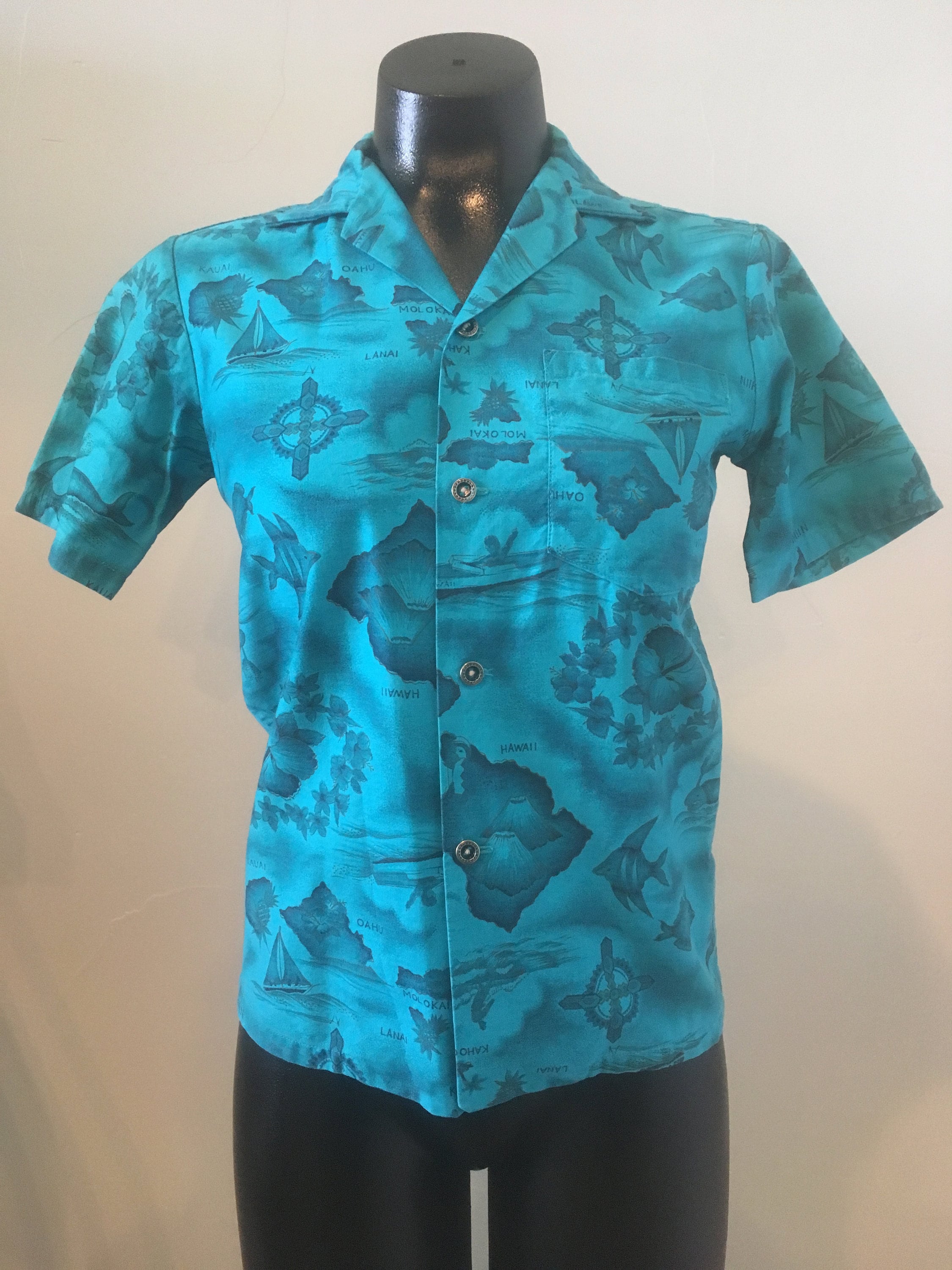 トップス 60s HOALOHA vintage ALOHA shirt Vintage 1960's Hawaiian Shirt - Etsy