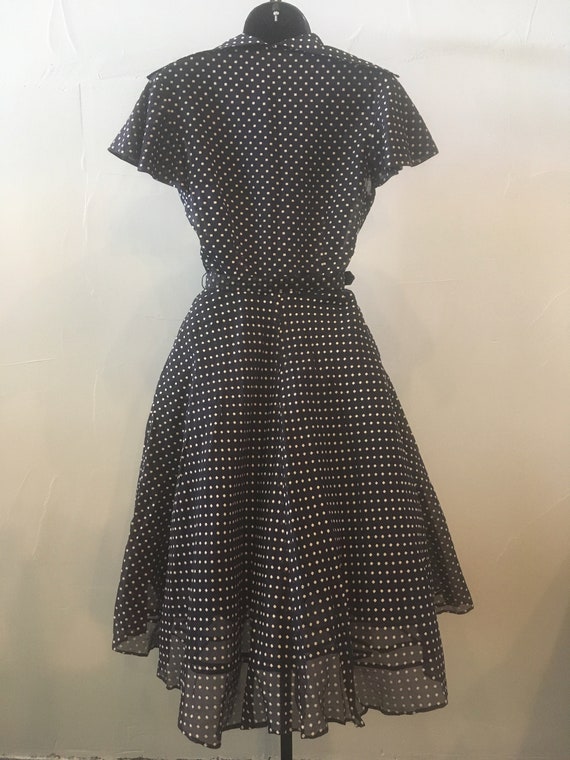 Vintage 1940/50's Sheer Organza Polka dot dress - image 2