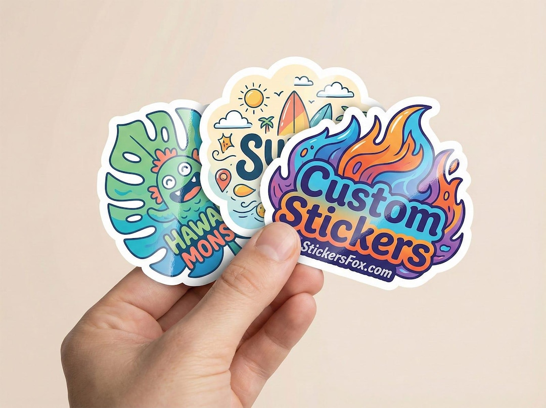Custom Die Cut Stickers – Waterproof Laminated Vinyl Logo Stickers - Etsy