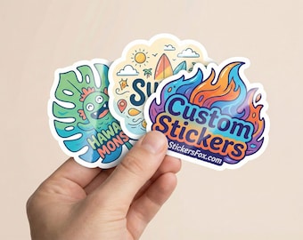 Custom Die Cut Stickers – Waterproof Laminated Vinyl Logo Stickers